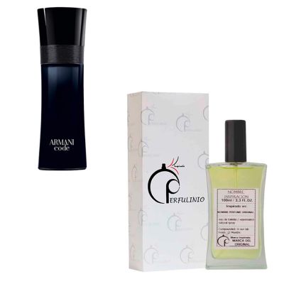 Perfume Armity Code Black Inspiración Con feromonas Armani Code Black
