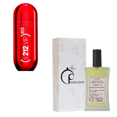 Perfume 313 Vip Ross Red Inspiración Con feromonas 212 Vip Rose Red